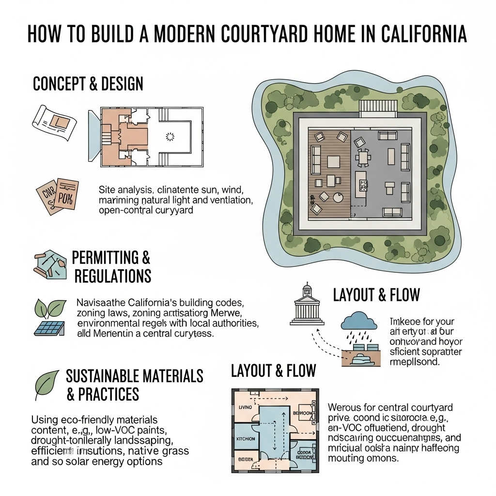 How to Build a Modern Courtyard Home in California